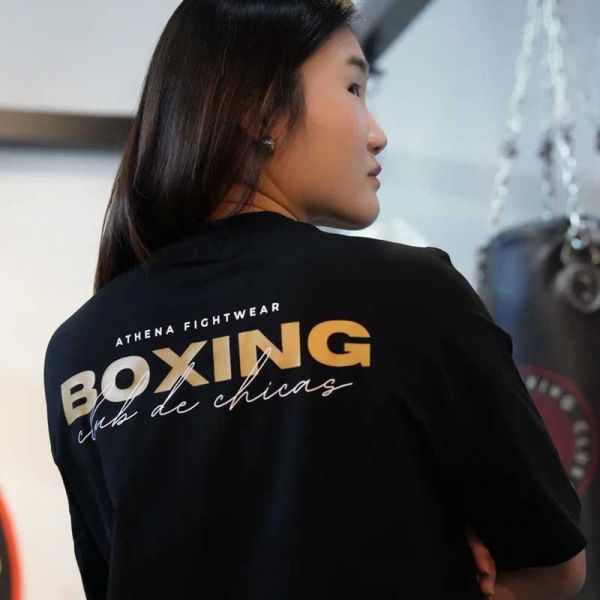 ATHENA 休閒上衣 S / M 黑色 長版 T 卹 拳擊女孩俱樂部 上衣,休閒上衣,泰拳,ATHENA,黑色,長版上衣,休閒服飾,oversized