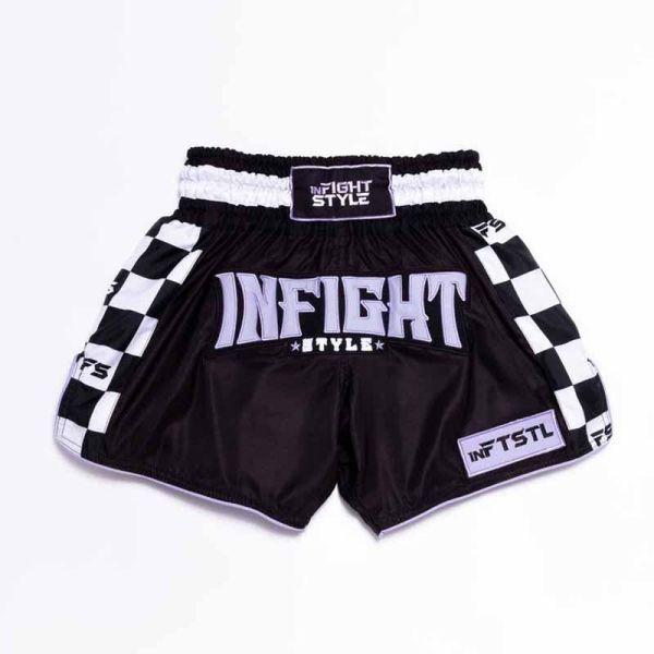 INFIGHT STYLE 最終點 黑款 S / M / L / XL / 2XL / 3XL泰拳褲 泰拳褲,泰國,拳擊,黑色,MMA,踢拳