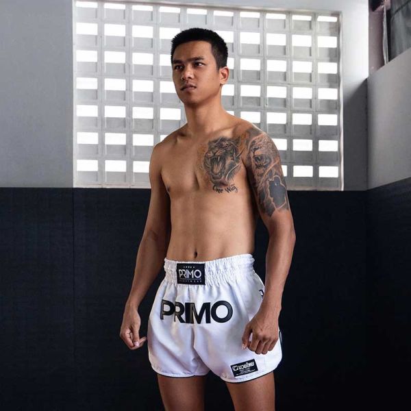 PRIMO 曼巴系列 素色白 S / M / L / XL 泰拳褲 運動短褲 運動短褲,泰拳褲,泰拳,PRIMO,白色,拳擊