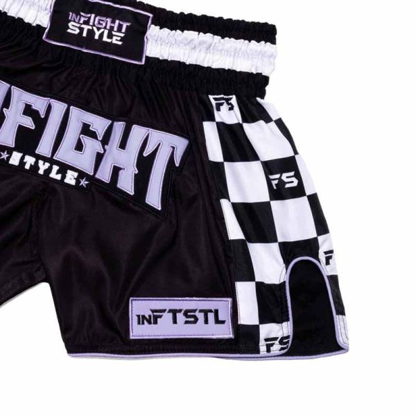 INFIGHT STYLE 最終點 黑款 S / M / L / XL / 2XL / 3XL泰拳褲 泰拳褲,泰國,拳擊,黑色,MMA,踢拳