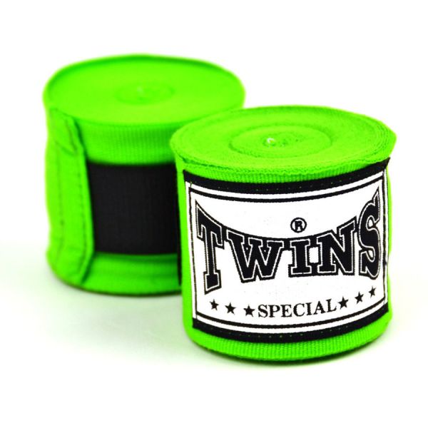 TWINS 手綁帶 青蘋綠 4.5 米 彈性棉質 綁手 TWINS,手綁帶,棉質,彈性,泰拳,綠色,拳擊