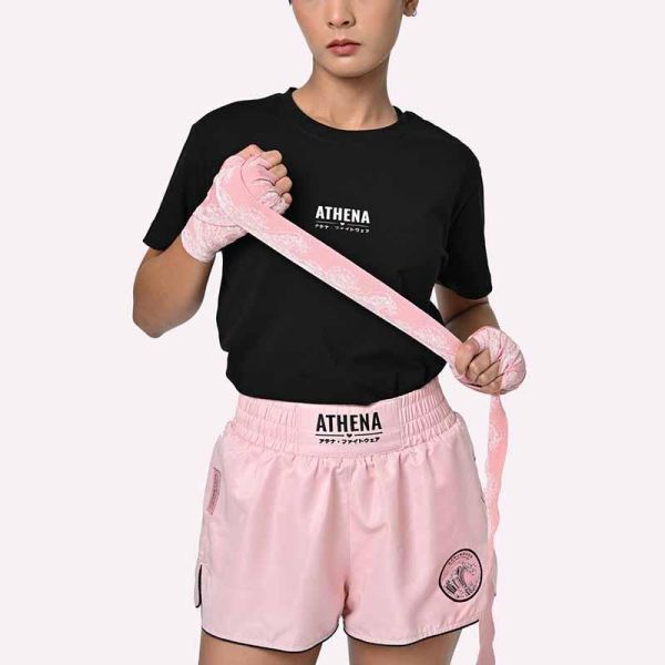 ATHENA 浪潮 休閒上衣 Royko S / M 黑粉 T 卹 上衣,休閒上衣,泰拳,ATHENA,黑色,長版上衣,休閒服飾,