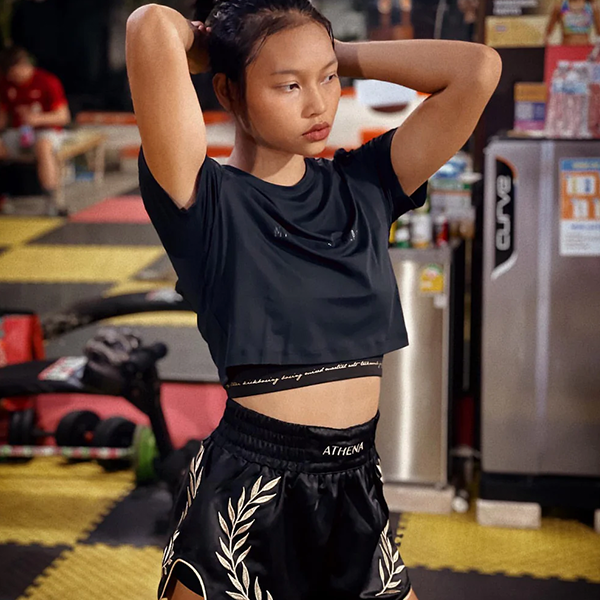 ATHENA 黑色 泰拳褲 格鬥褲 運動短褲 運動短褲,泰拳褲,泰拳,ATHENA,黑色,拳擊