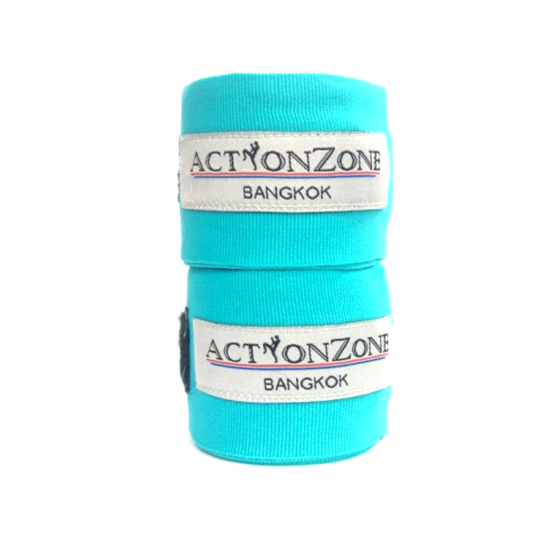 Action Zone 手綁帶 3米 湖水綠 彈性棉質 綁手 格鬥裝備,MMA,泰拳,手綁帶,纏手,