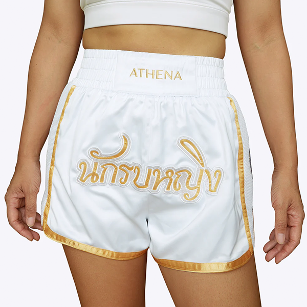 ATHENA 白色 戰士款 泰拳褲 格鬥褲 運動短褲 運動短褲,泰拳褲,泰拳,ATHENA,白色,拳擊