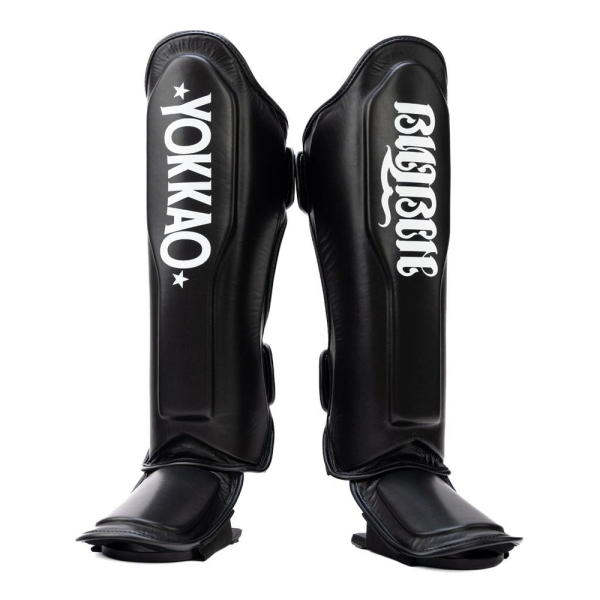YOKKAO 素色 LOGO S / M / L 黑色 真皮 護腳脛 護腳脛,YOKKAO,護腿,踢拳,泰拳,黑色,Legacy,black