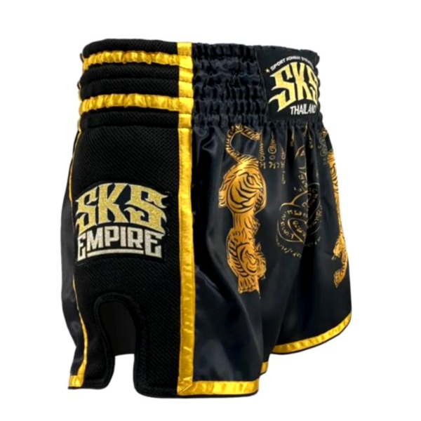 SKS 黃金猛虎 黑色 M / L / XL 泰拳褲 運動短褲 SKS,泰拳褲,運動褲,拳擊,踢拳,泰拳,