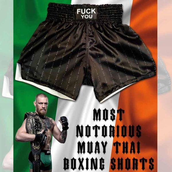 Muay Thai 黑色 FUCK 康納 L / XL / 2XL泰拳褲 FUCK,泰拳褲,運動褲,拳擊,踢拳,泰拳,康納,黑色,ConorMcGregor
