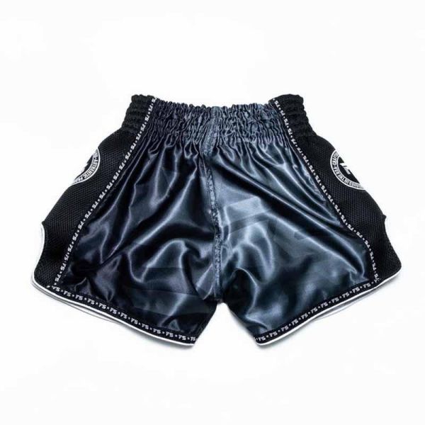 INFIGHT STYLE 黑色復古緞面 S / M / XL 泰拳褲 泰拳褲,泰國,拳擊,黑色,MMA,踢拳