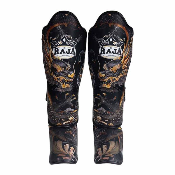 RAJA Fancy 真皮 祥雲金龍 M / L 輕量型 護腳脛 護腳脛,護脛,護腿,踢拳,泰拳
