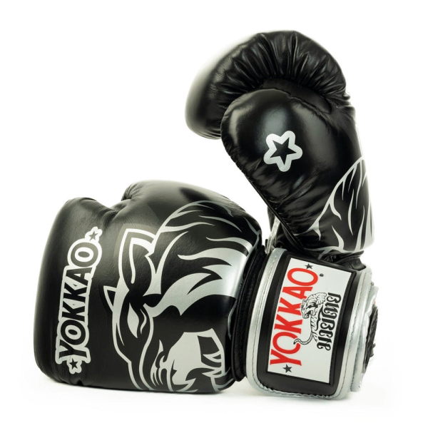 YOKKAO 經典雄獅 12oz 14oz 16oz 黑色 真皮 拳擊手套 拳套,YOKKAO,拳擊,踢拳,泰拳,拳擊,黑色,lion,