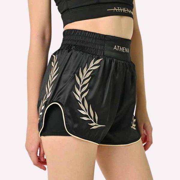 ATHENA 黑色 S / M / 2XL 泰拳褲 格鬥褲 運動短褲 運動短褲,泰拳褲,泰拳,ATHENA,黑色,拳擊