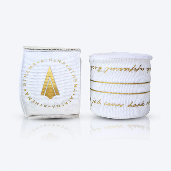 ATHENA 手綁帶 4.5米 白色 附洗滌袋 手綁帶,棉質,彈性,泰拳,ATHENA,白色,拳擊