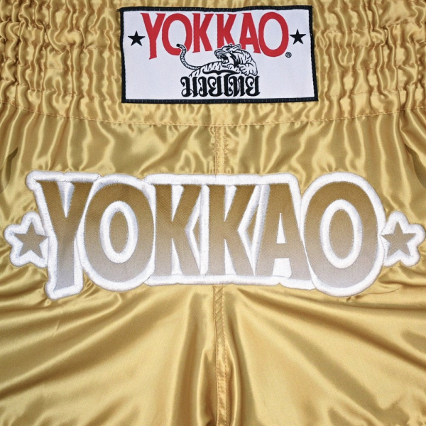 YOKKAO 焰火 M 金色 泰拳褲 踢拳 運動短褲 泰拳褲,運動短褲,泰拳,踢拳,拳擊,曼谷,YOKKAO,fire,火焰