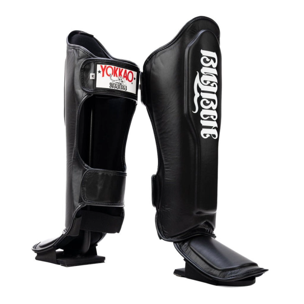 YOKKAO 素色 LOGO S / M / L 黑色 真皮 護腳脛 護腳脛,YOKKAO,護腿,踢拳,泰拳,黑色,Legacy,black