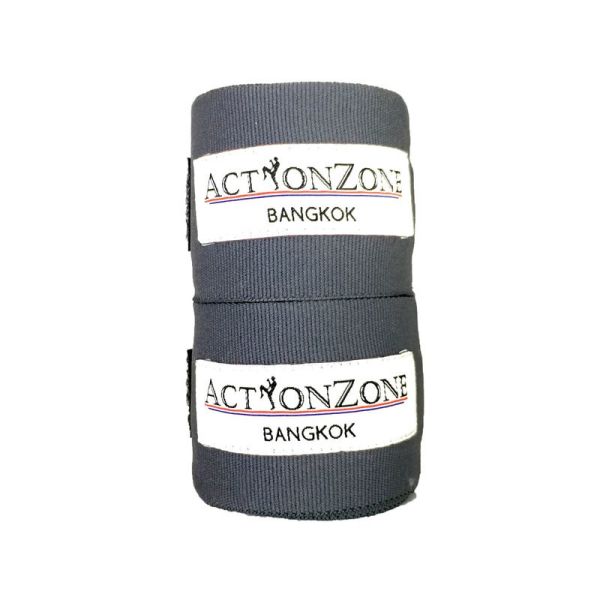 Action Zone 手綁帶 3米 4.5米 灰色素面 彈性棉質 綁手 格鬥裝備,MMA,泰拳,手綁帶,纏手,