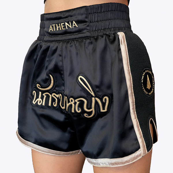 ATHENA 黑色 戰士款 泰拳褲 格鬥褲 運動短褲 運動短褲,泰拳褲,泰拳,ATHENA,黑色,拳擊