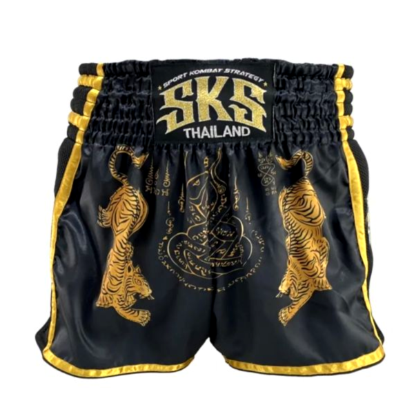 SKS 黃金猛虎 黑色 M / L / XL 泰拳褲 運動短褲 SKS,泰拳褲,運動褲,拳擊,踢拳,泰拳,