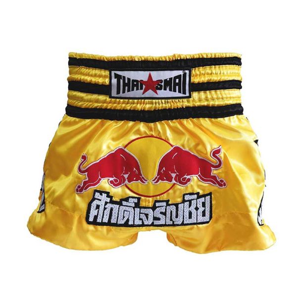 THAISMAI 紅牛 S / M 黃色 泰拳褲 泰拳褲,泰國,拳擊,黃色,MMA,踢拳