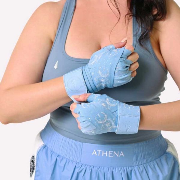 ATHENA 手綁帶 3米 4.5米 水星藍 美少女戰士聯名款 附洗滌袋 手綁帶,棉質,彈性,泰拳,ATHENA,美少女戰士,水藍,拳擊