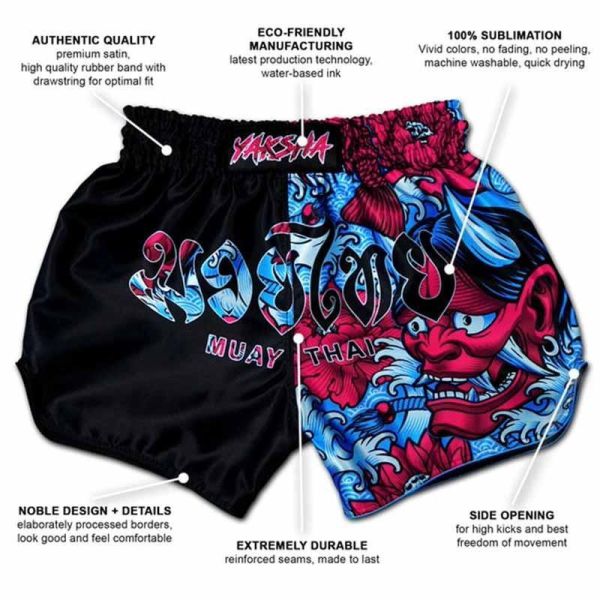 Muay Thai 夜叉 S / M / L / XL / 2XL泰拳褲 夜叉,泰拳褲,運動褲,拳擊,踢拳,泰拳,黑色