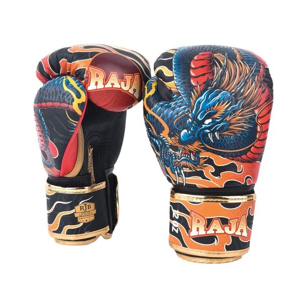 RAJA 泰國 Fancy 烈火遊龍 14oz 真皮 拳擊手套 拳套,RAJA,拳擊,踢拳,泰拳,拳擊