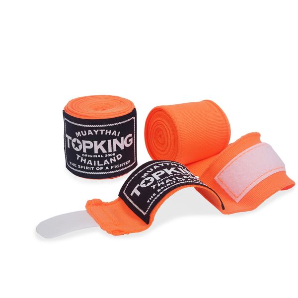 Top King TKB 手綁帶 橘色 4.5 米 彈性棉質 綁手 TOPKING,手綁帶,棉質,彈性,泰拳,橘色,拳擊