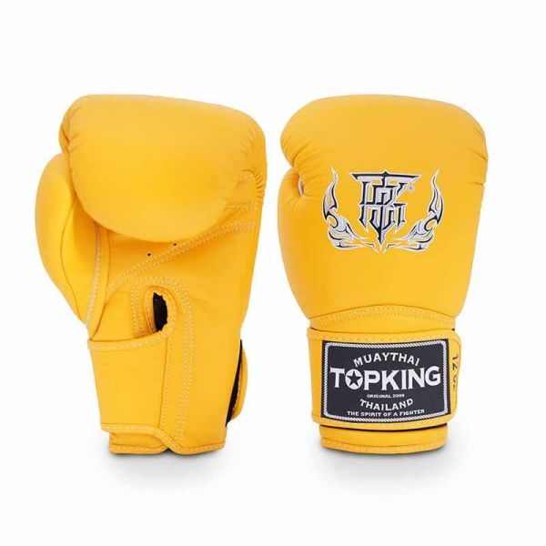TOP KING TKB 經典素色 黃色 12oz 真皮 拳擊手套 拳套,TKB,拳擊,踢拳,泰拳,拳擊,TOPKING,yellow