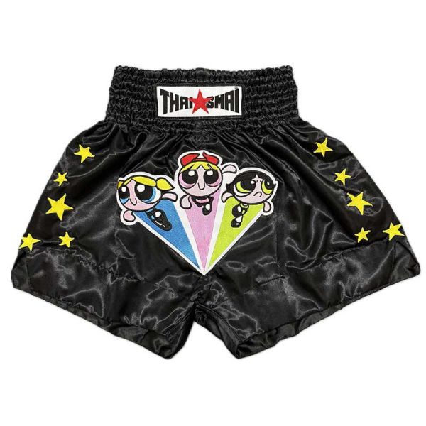 THAISMAI 飛天小女警 L 黑色 泰拳褲 泰拳褲,泰國,拳擊,粉色,MMA,踢拳