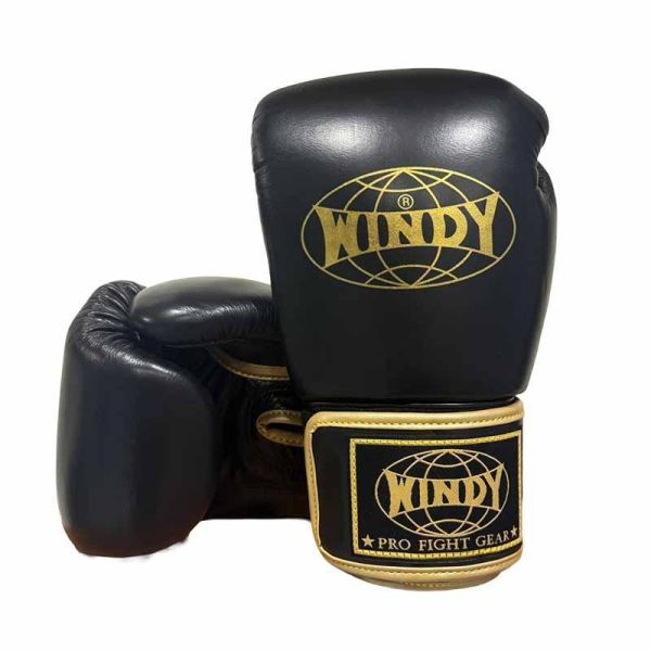 WINDY 黑金款 12oz 真皮 拳套 拳套,泰拳,踢拳,拳擊,黑色,WINDY