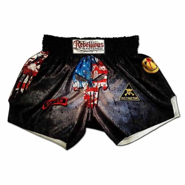 Muay Thai DILLIGAF 懲罰者 M / L/ XL泰拳褲 懲罰者,泰拳褲,運動褲,拳擊,踢拳,泰拳,DC,黑色