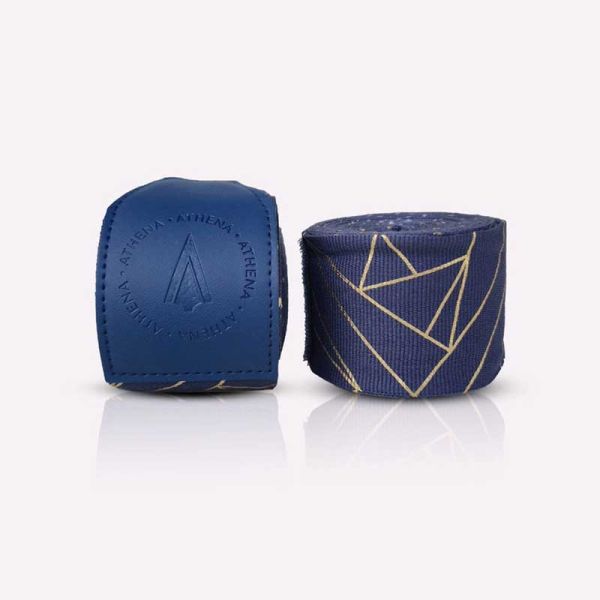 ATHENA 手綁帶 3米 4.5米 隕石藍 附洗滌袋 手綁帶,棉質,彈性,泰拳,ATHENA,藍色,拳擊
