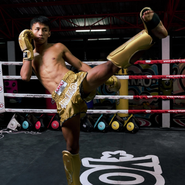 YOKKAO 焰火 M 金色 泰拳褲 踢拳 運動短褲 泰拳褲,運動短褲,泰拳,踢拳,拳擊,曼谷,YOKKAO,fire,火焰