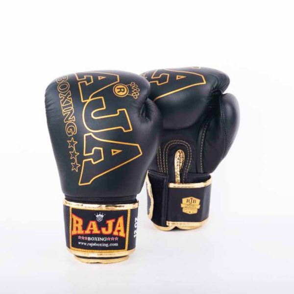 RAJA 經典黑色 真皮 10oz 真皮 拳擊手套 拳套,RAJA,拳擊,踢拳,泰拳,拳擊