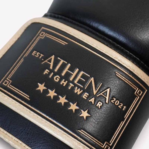 ATHENA 雅典娜 12oz 黑金款 極細纖 拳擊手套 泰拳,踢拳,拳擊,雅典娜,黑色,拳套
