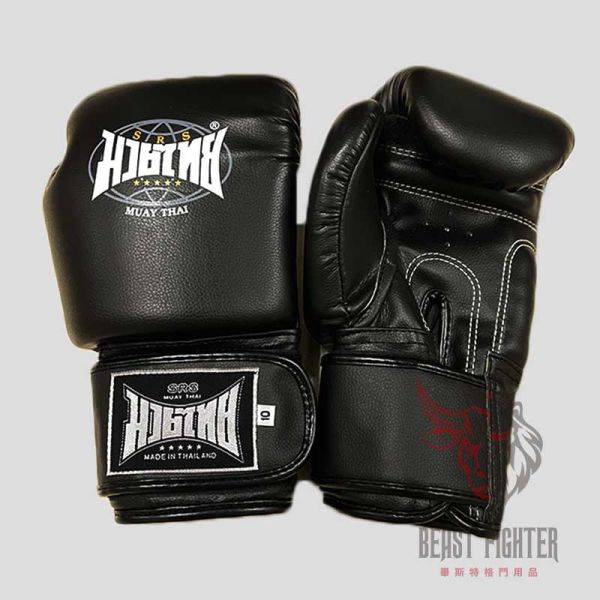 SRS 新手 10oz 12oz 14oz 16oz 黑色 拳擊手套 拳套,拳擊手套,泰拳,踢拳,拳擊,MMA,武術,黑色,有氧拳擊