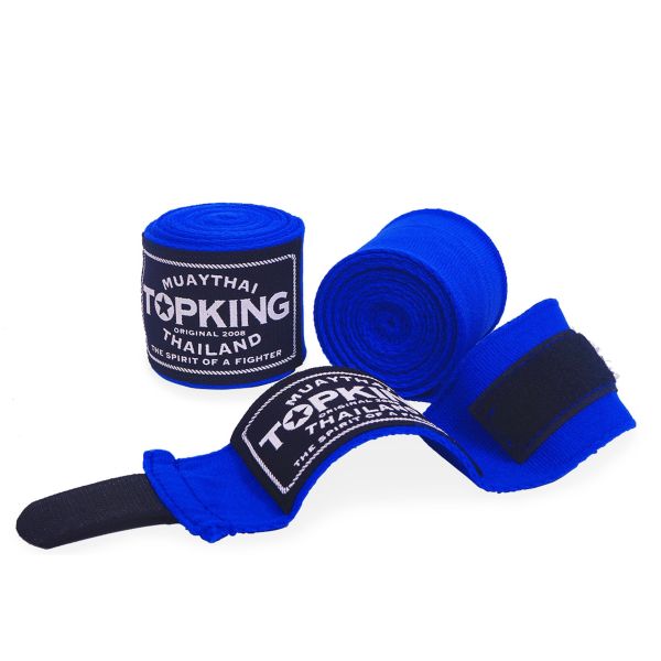 Top King TKB 手綁帶 藍色 4.5 米 彈性棉質 綁手 TOPKING,手綁帶,棉質,彈性,泰拳,藍色,拳擊