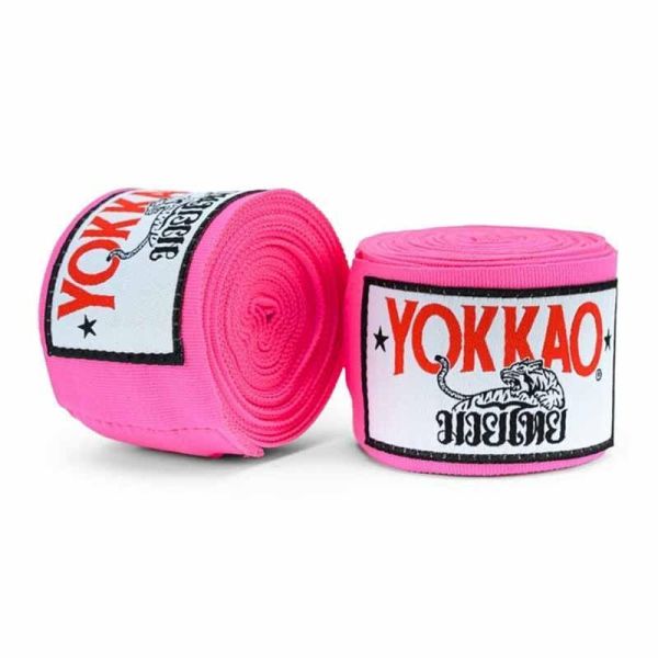 YOKKAO 手綁帶 4米 粉色 手綁帶,棉質,彈性,泰拳,YOKKAO,粉色,拳擊