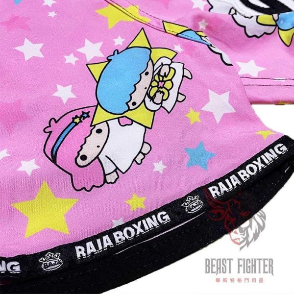 RAJA 泰國 粉色雙子 L 泰拳褲 泰拳褲,RAJA,泰拳,運動褲,拳擊,踢拳,粉色,三麗鷗,雙子星,雙星仙子
