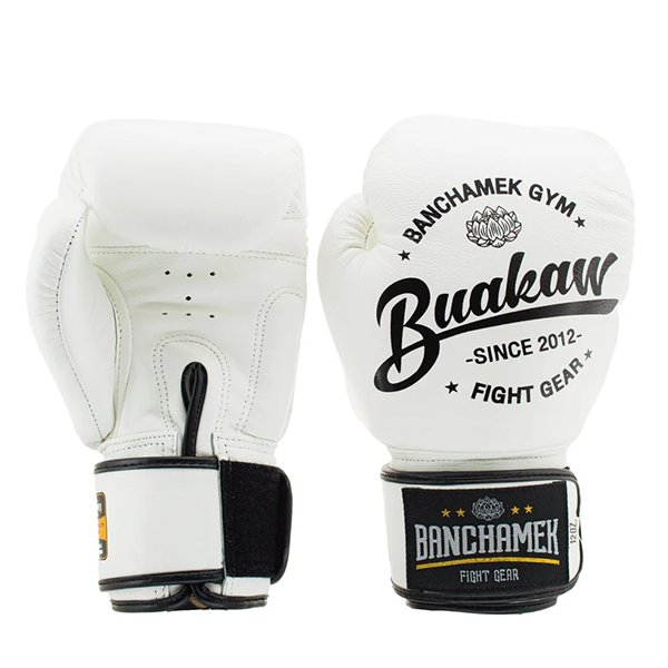 Buakaw 播求 14oz / 16oz 真皮 白色 拳套 拳套,泰拳,踢拳,拳擊