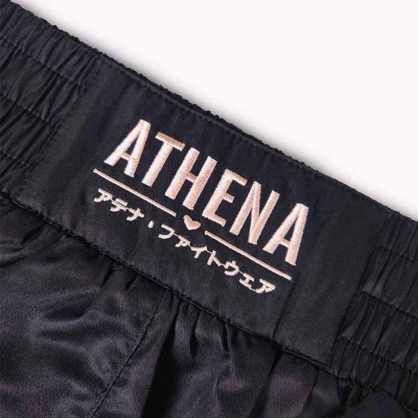 ATHENA 浪潮 Ryoko 黑粉款 M / L / XL 泰拳褲 格鬥褲 運動短褲 運動短褲,泰拳褲,泰拳,ATHENA,黑色,拳擊
