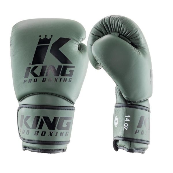 King Pro 真皮 軍綠 14oz 拳擊手套 拳套,軍綠,綠色,拳擊,踢拳,泰拳,拳擊