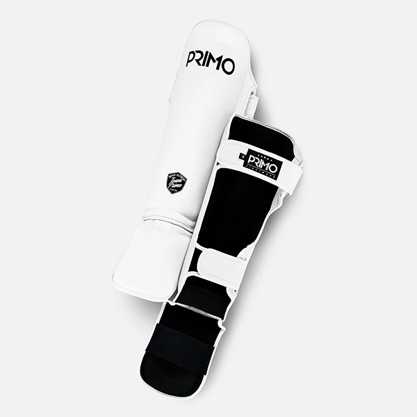 PRIMO 經典款 白色 S / M / L 半皮革 護腳脛 格鬥裝備,護腳脛,泰拳,PRIMO,白色,踢拳