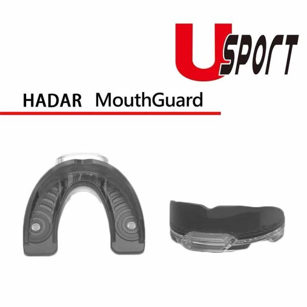 U sport 呼吸款 Hadar 透黑 運動牙套 雙層護齒 附齒盒 牙套,護齒,運動防撞,拳擊,踢拳,泰拳,MMA,綜合格鬥,散打,自由搏擊,黑色