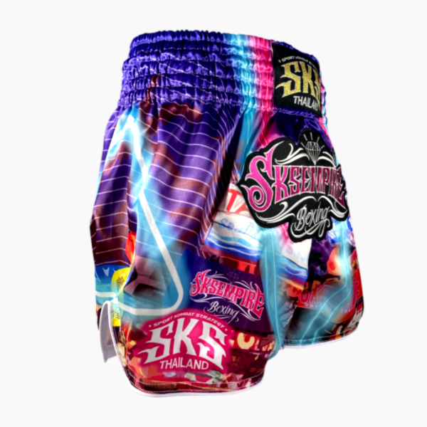 SKS 城市霓虹  M / XL 芭達雅 泰拳褲 運動短褲 SKS,泰拳褲,運動褲,拳擊,踢拳,泰拳,
