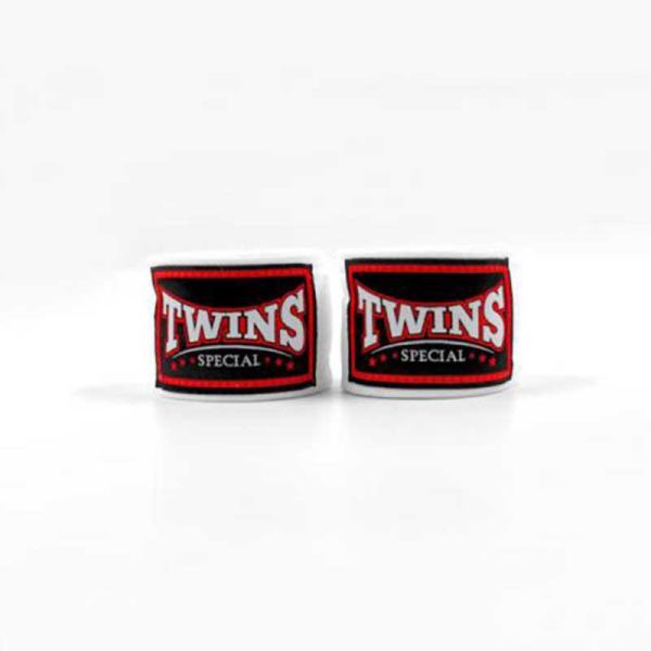 TWINS 手綁帶 白色 4.5 米 彈性棉質 綁手 TWINS,手綁帶,棉質,彈性,泰拳,白色,拳擊