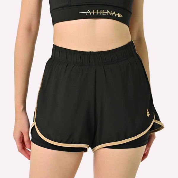 ATHENA 運動短褲 L / XL 黑金款 短褲,運動短褲,泰拳,ATHENA,黑色,格鬥褲,重訓
