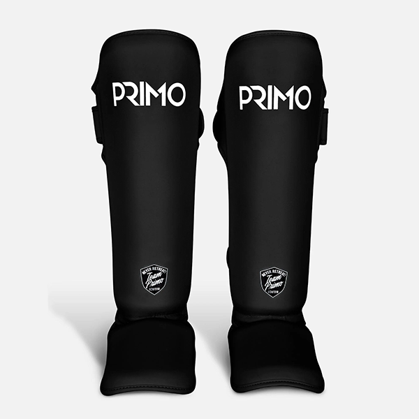PRIMO 經典款 黑色 L 半皮革 護腳脛 格鬥裝備,護腳脛,泰拳,PRIMO,黑色,踢拳