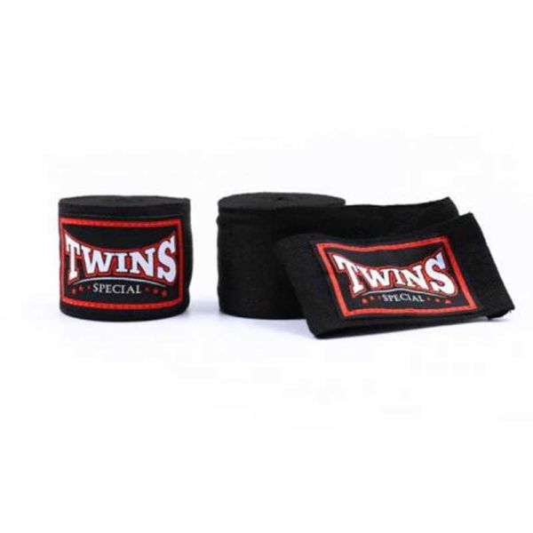 TWINS 兒童手綁帶 3 米 黑色 灰色 彈性棉質 綁手 TWINS,手綁帶,棉質,彈性,泰拳,黑色,拳擊,灰色,black