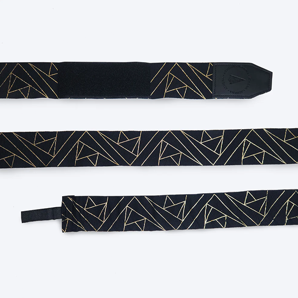 ATHENA 手綁帶 4.5米 黑色 幾何 附洗滌袋 手綁帶,棉質,彈性,泰拳,ATHENA,黑金,拳擊